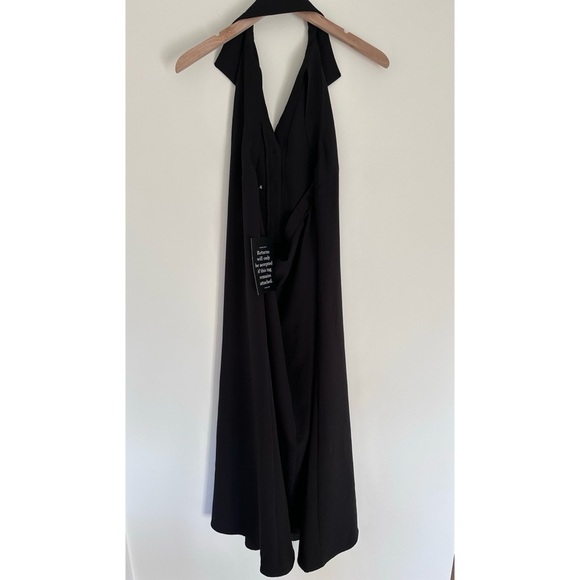 New Tuckernuck Black Jagger Halter Embellished Midi Dress Size XL - Picture 9 of 16
